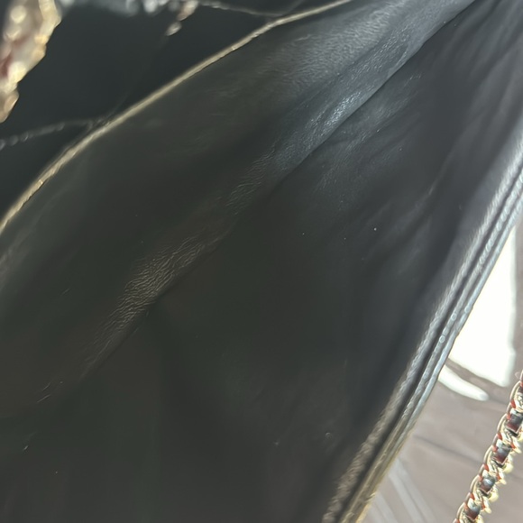 Chanel Patent Quilted Clutch with Chain in Black - Picture 10 of 15